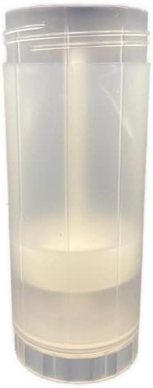 Natural Farms Natural Round Deodorant Container - Empty - 2 Ounce - Twist-Up Refillable Plastic Tube for Deodorants - Cosmetic Crafts-Pack of 3