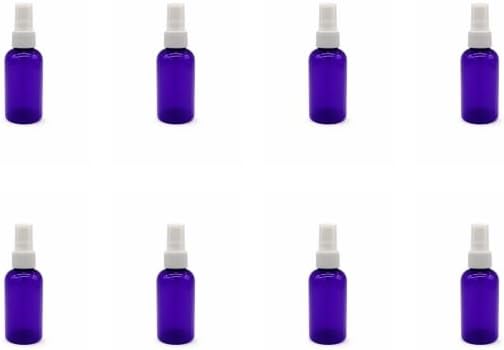 Natural Farms 1 oz Purple Plastic BPA FREE Bottles - 8 Pack Empty Refillable Containers - Essential Oils - Hair - Cleaning Products - Aromatherapy | Black Fine Mist Sprayers - Made in the USA