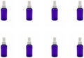 Natural Farms 1 oz Purple Plastic BPA FREE Bottles - 8 Pack Empty Refillable Containers - Essential Oils - Hair - Cleaning Products - Aromatherapy | Black Fine Mist Sprayers - Made in the USA