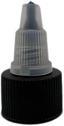 Natural Farms 4 oz Clear Cosmo BPA FREE Bottles - 8 Pack Empty Refillable Containers - Essential Oils - Hair - Aromatherapy | Black/Natural Twist Open/Close Cap - Made in the USA