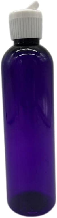 Natural Farms 4 oz Purple Cosmo BPA FREE Bottles - 8 Pack Empty Refillable Containers - Essential Oils - Hair - Aromatherapy | White Spout Cap - Made in the USA