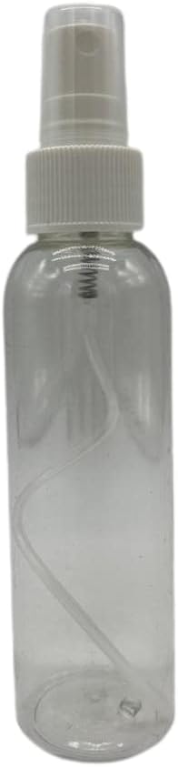 Natural Farms 4 oz Clear Cosmo BPA FREE Bottles - 8 Pack Empty Refillable Containers - Essential Oils - Hair - Aromatherapy | White Fine Mist Sprayers - Made in the USA
