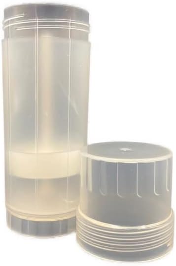 Natural Farms Natural Round Deodorant Container - Empty - 2 Ounce - Twist-Up Refillable Plastic Tube for Deodorants - Cosmetic Crafts-Pack of 3