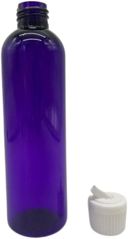 Natural Farms 4 oz Purple Cosmo BPA FREE Bottles - 8 Pack Empty Refillable Containers - Essential Oils - Hair - Aromatherapy | White Spout Cap - Made in the USA