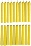 Natural Farms Chime or Tree Candles 20-Count Box – Yellow - Mini Ritual Spell Unscented Taper Candles