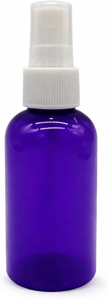 Natural Farms 1 oz Purple Plastic BPA FREE Bottles - 8 Pack Empty Refillable Containers - Essential Oils - Hair - Cleaning Products - Aromatherapy | Black Fine Mist Sprayers - Made in the USA