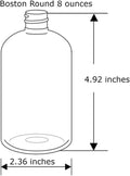 Natural Farms Empty Shampoo Bottles - 8 oz - 16 Pack - Amber Boston Plastic Bottles – Black Flip Top - for Essential Oils- Perfumes- Soap - Creams - Lotions - Gels