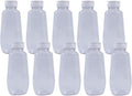 Natural Farms Wide Mouth Oval Plastic Dressing/Sauce Jar with Flip Top Lid and Foam Liner To Seal - 10 Pack- 12 Oz Squeeze Bottles Made in the USA