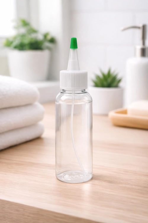 Natural Farms 4 oz Clear Cosmo BPA FREE Bottles - 8 Pack Empty Refillable Containers - Essential Oils - Hair - Aromatherapy | Natural Yorker Cap with green tip - Made in the USA