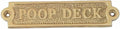 Natural Farms Brass Poop Deck Sign 6" - Solid Brass Wall Plaque