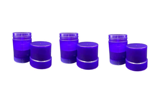Blue Round Deodorant Container - Empty - .75 Ounce - Twist-Up Refillable Plastic Tube for Deodorants - Cosmetic Crafts - Pack of 3 – Travel Mini- By Natural Farms
