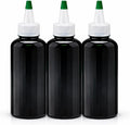 Natural Farms 8 oz Black Boston BPA FREE Bottles - 3 Pack Empty Refillable Containers - Essential Oils Aromatherapy | Natural Yorker Cap Twist Open/Close w green tip - Made in the USA
