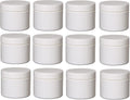 Natural Farms White Double Wall Plastic Jar with Flat Lid 4 oz (Pack of 12)