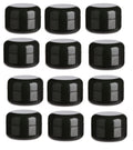 Black Double Wall Plastic Jar with Dome Lid 1/2 oz (Pack of 12)- By Natural Farms